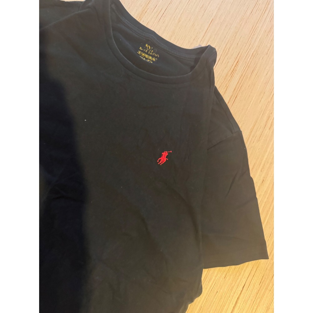 Polo Ralph Lauren Mens XL Black Crewneck T-Shirt Red Pony Logo Short Sleeve 27